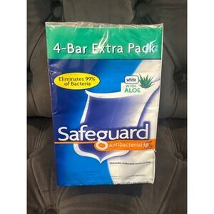 Safeguard Antibacterial Deodorant Soap 4 Bar Extra Pack White With Aloe